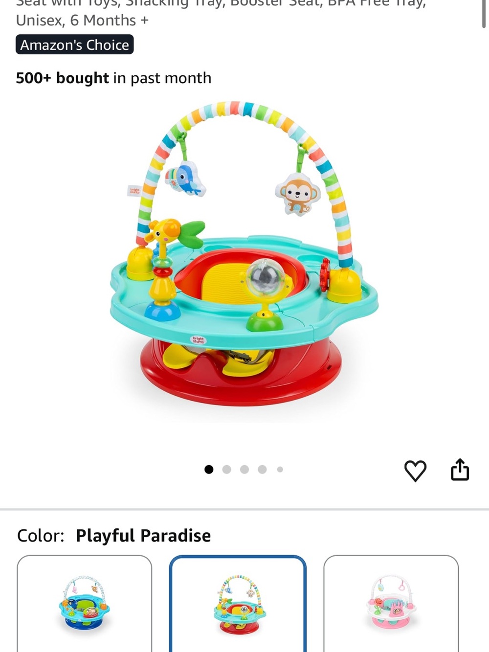 Playful Paradise Activity Seat for Kids - Bright Multicolor Learning Center